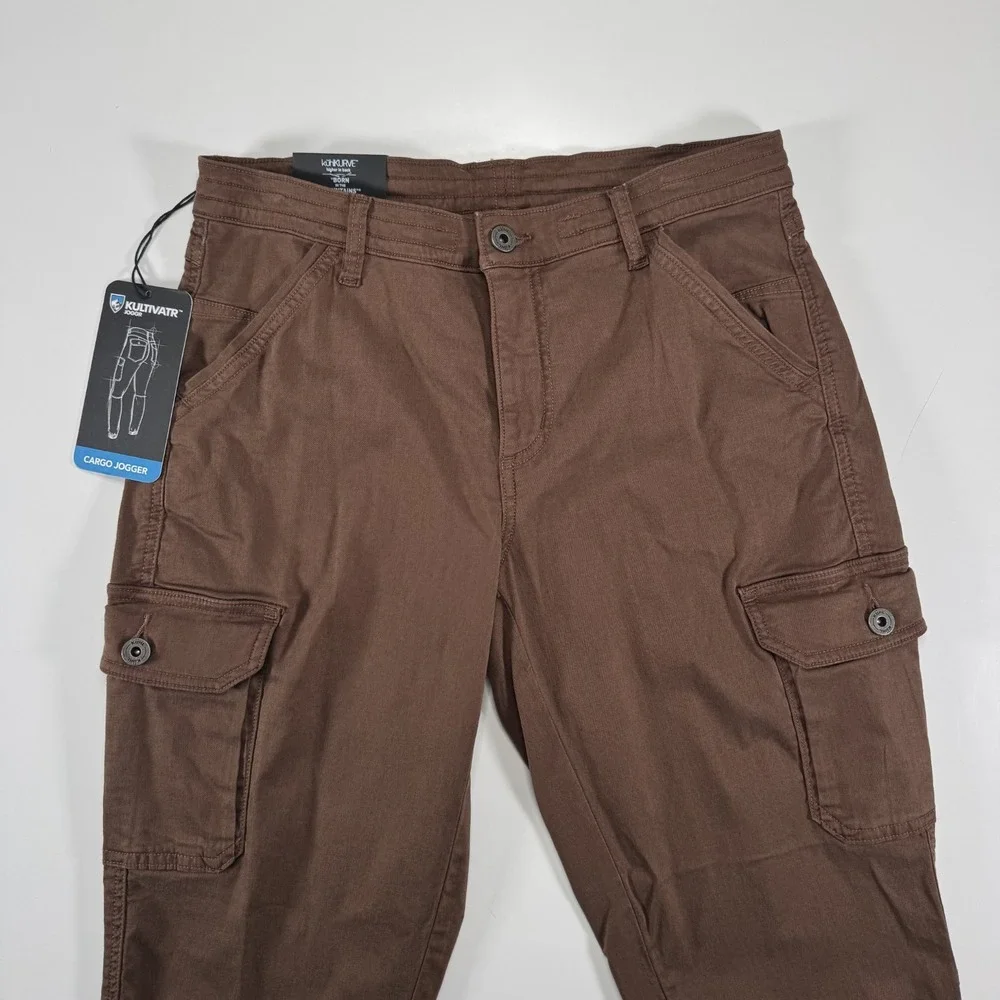 KUHL Kultivatr Joggr Stretch Twill Cargo Pant Womens 6 Regular Relaxed Brown UV‎